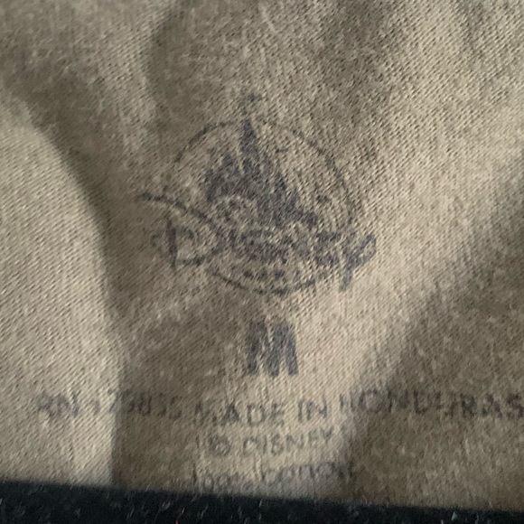 Disneyland Authentic Olive Green Rainbow Retro Ringer Tee size Medium EUC - Picture 4 of 4